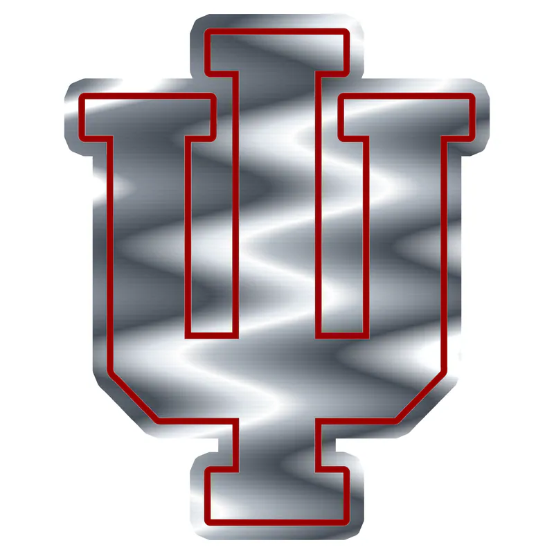 Indiana Hoosiers - Image 9 - Silver Chrome Vinyl Decal - Custom Size