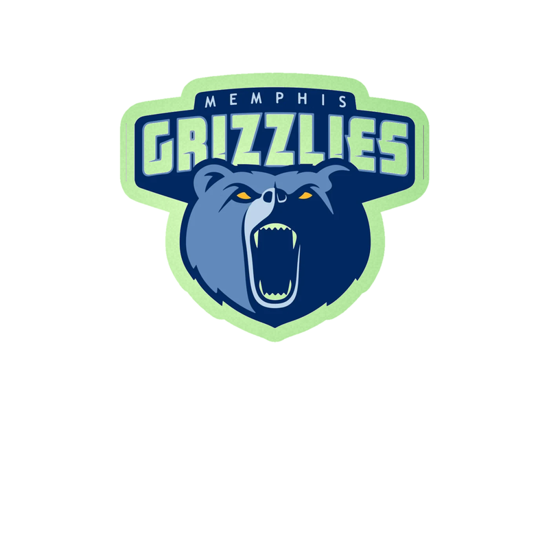 Memphis Grizzlies - Image 2 - Glow in the Dark Vinyl Sticker - Custom Size