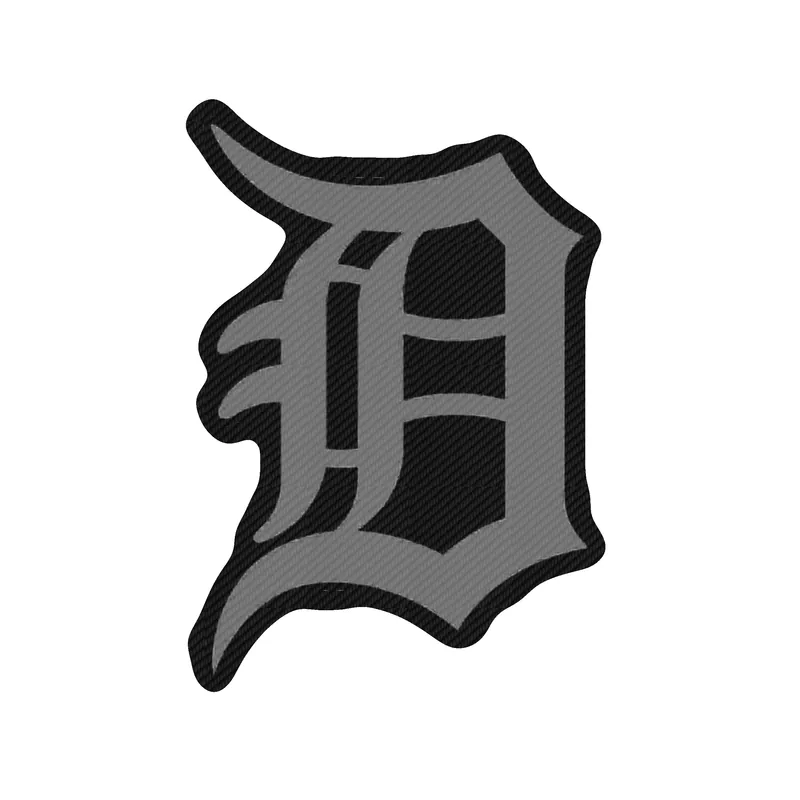 Detroit Tigers - Blue D - Carbon Fiber Vinyl Sticker - Custom Size