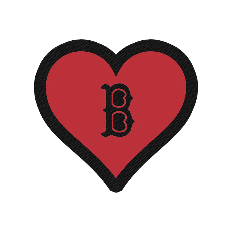 Boston Red Sox - Red Heart - Carbon Fiber Vinyl Sticker - Custom Size