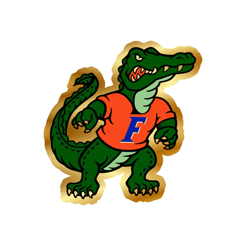 Florida Gators - Image 7 - Gold Chrome Vinyl Decal - Custom Size