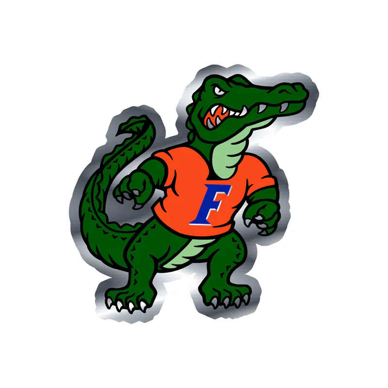 Florida Gators - Image 7 - Silver Chrome Vinyl Decal - Custom Size