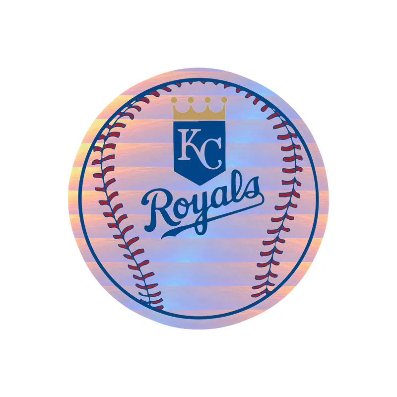 Kansas City Royals - Baseball - Holographic Vinyl Sticker - Custom Size