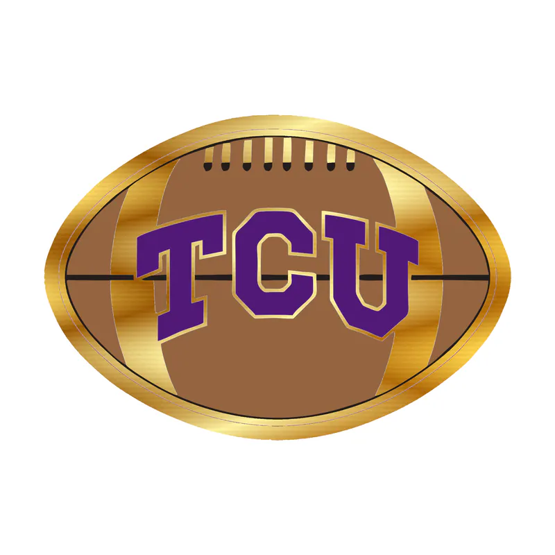 TCU Horned Frogs - Image 12 - Gold Chrome Vinyl Decal - Custom Size