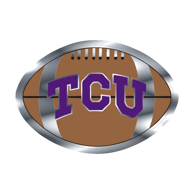 TCU Horned Frogs - Image 12 - Silver Chrome Vinyl Decal - Custom Size