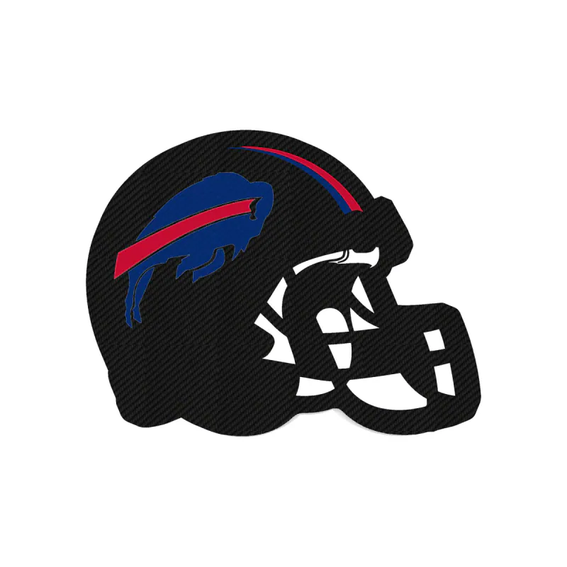 Buffalo Bills - Helmet - Carbon Fiber Vinyl Sticker - Custom Size