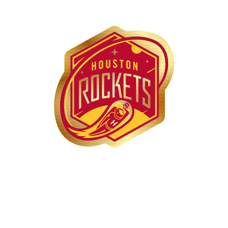 Houston Rockets - Image 13 - Gold Chrome Vinyl Sticker - Custom Size