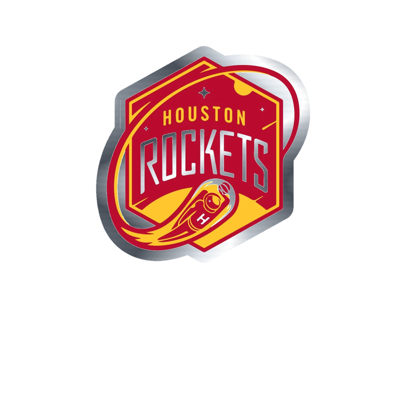 Houston Rockets - Image 13 - Silver Chrome Vinyl Sticker - Custom Size