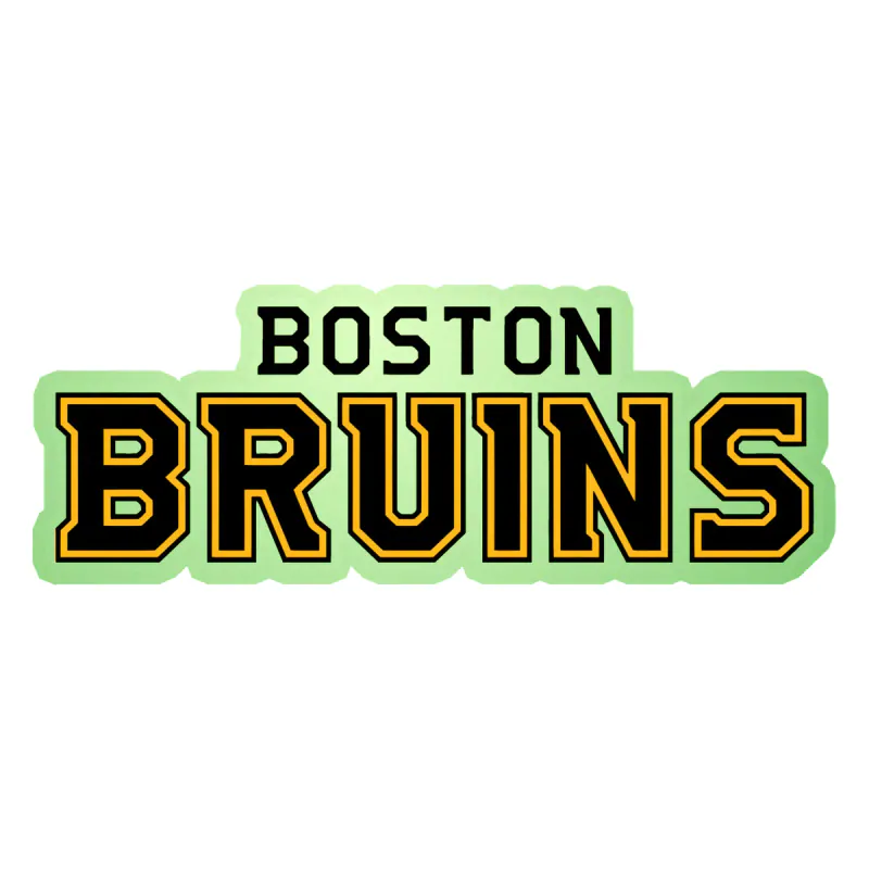 Boston Bruins - Name - Glow in the Dark Vinyl Sticker - Custom Size