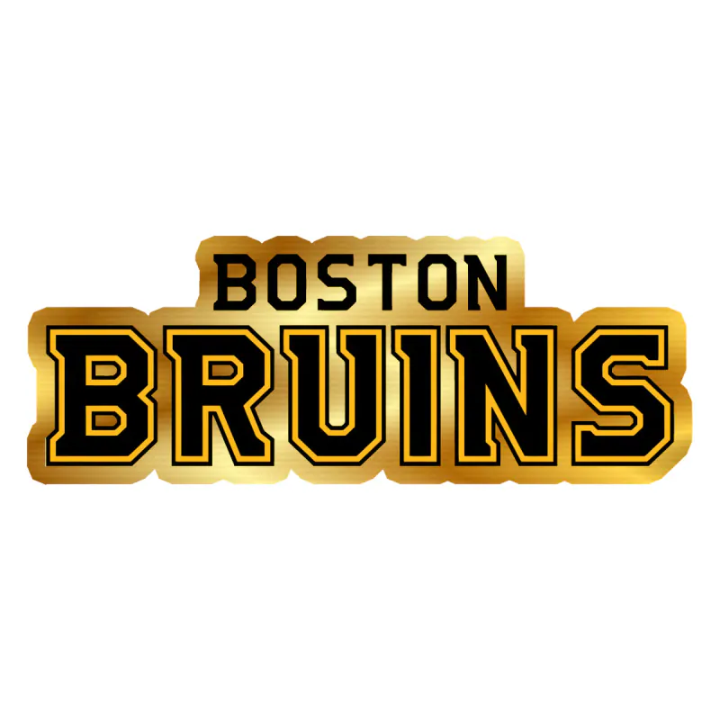 Boston Bruins - Name - Gold Chrome Vinyl Sticker - Custom Size