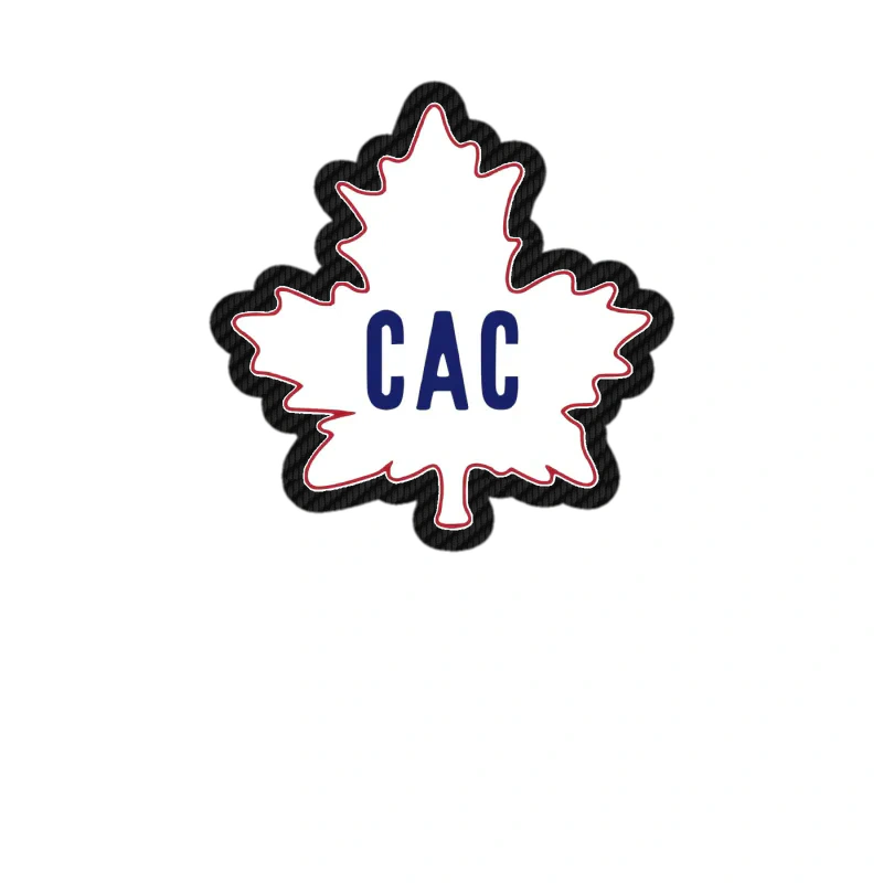 Montreal Canadiens - White Leaf With CAC - Carbon Fiber Vinyl Sticker - Custom Size