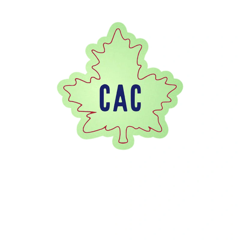 Montreal Canadiens - White Leaf With CAC - Glow in the Dark Vinyl Sticker - Custom Size