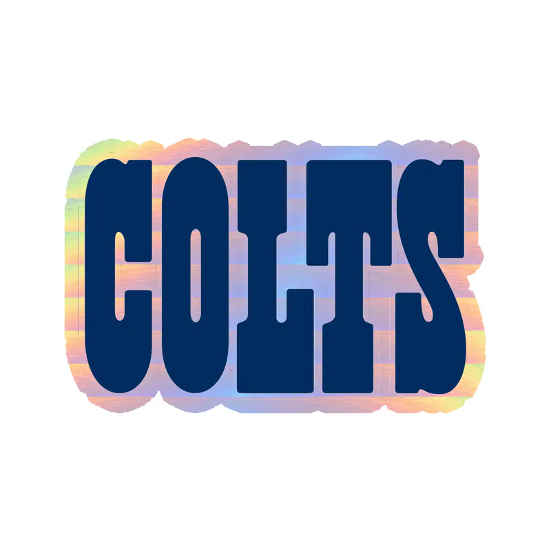 Indianapolis Colts - Name - Holographic Vinyl Sticker - Custom Size