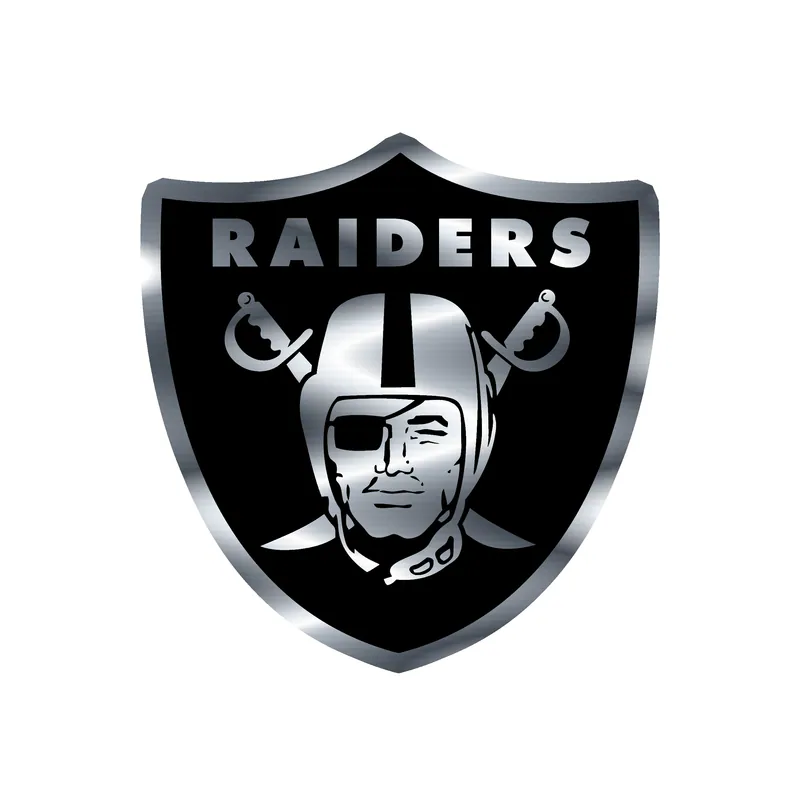 Las Vegas Raiders - Image 21 - Silver Chrome Vinyl Sticker - Custom Size