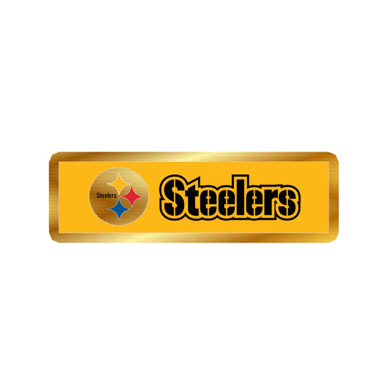 Pittsburgh Steelers - Batman 3 - Gold Chrome Vinyl Sticker - Custom Size