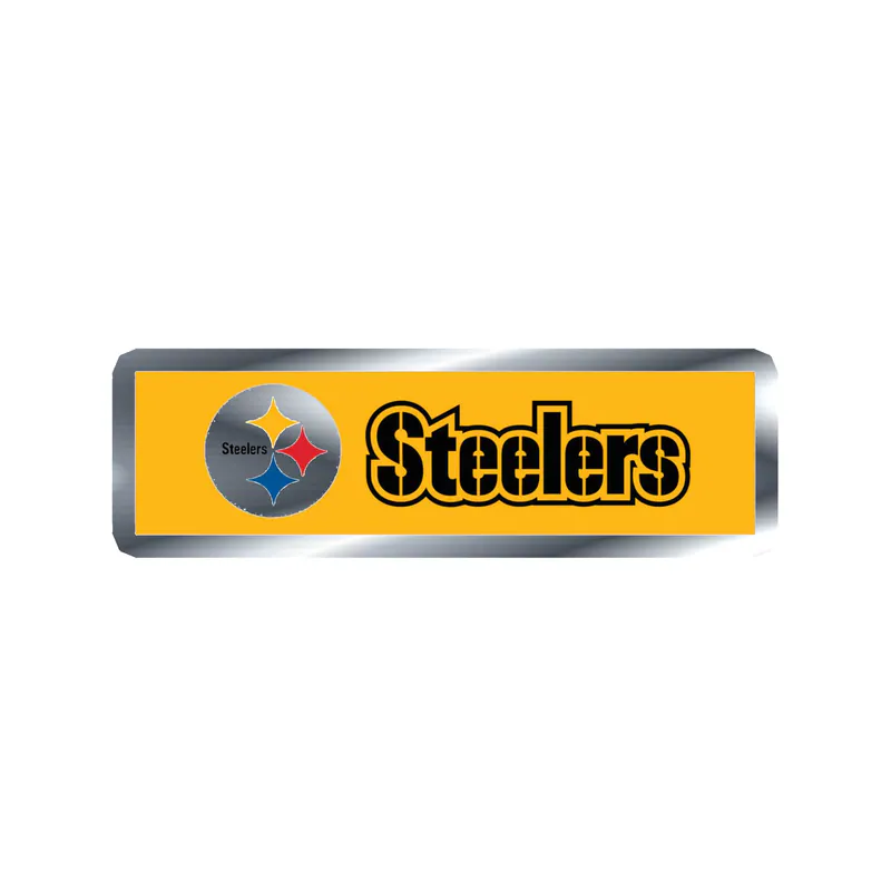 Pittsburgh Steelers - Batman 3 - Silver Chrome Vinyl Sticker - Custom Size