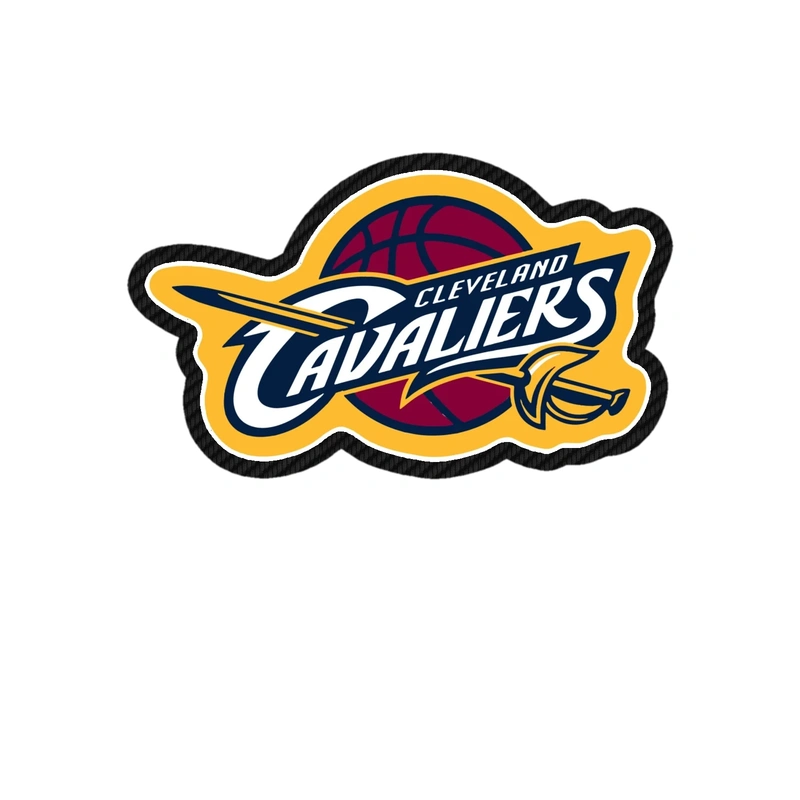 Cleveland Cavaliers - Maroon Basketball With Name - Carbon Fiber Vinyl Sticker - Custom Size