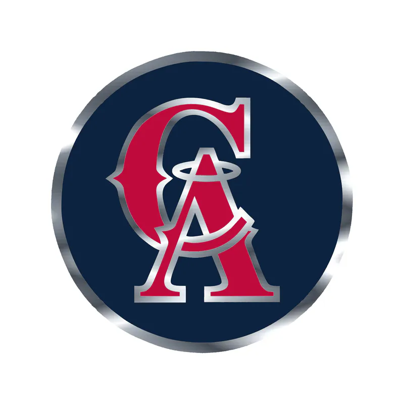 Los Angeles Angels - 1993 Logo - Silver Chrome Vinyl Sticker - Custom Size