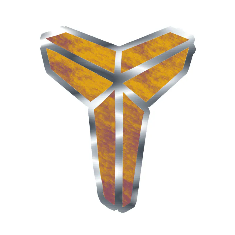 Los Angeles Lakers - Image 1 - Silver Chrome Vinyl Sticker - Custom Size