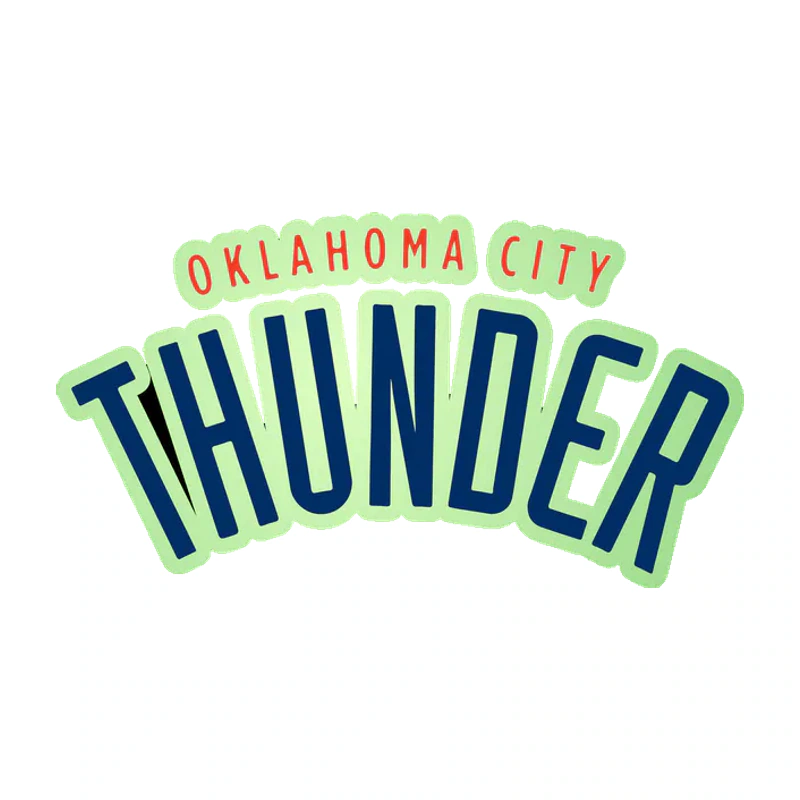 Oklahoma City Thunder - Image 1 - Glow in the Dark Vinyl Sticker - Custom Size