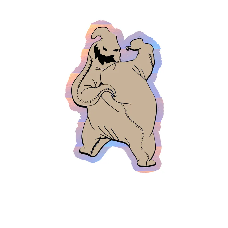 Nightmare Before Christmas Holographic Vinyl Sticker - Custom Size