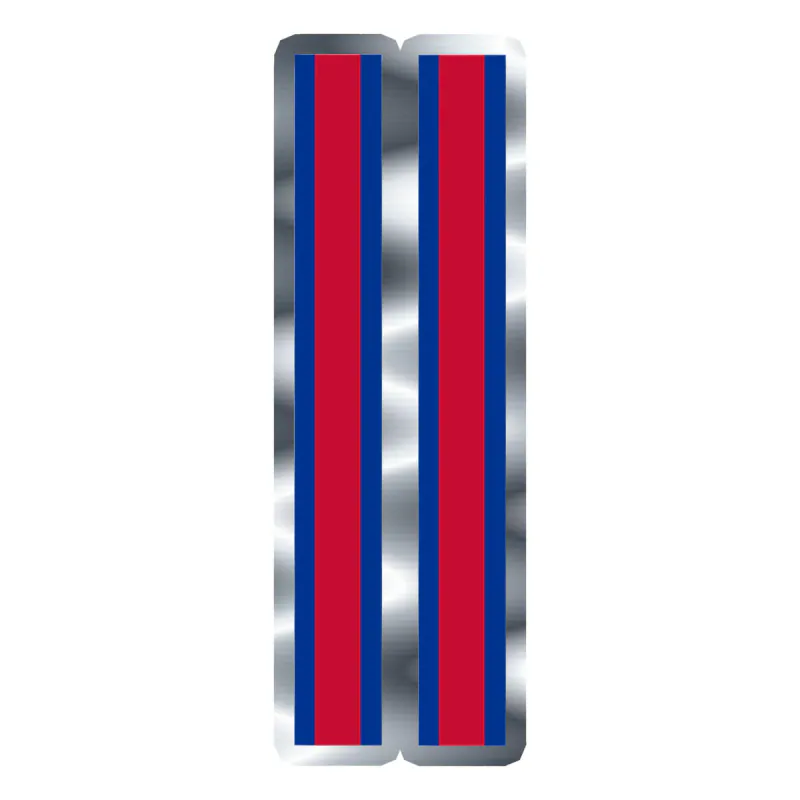 Buffalo Bills -Stripes Silver Chrome Vinyl Sticker - Custom Size