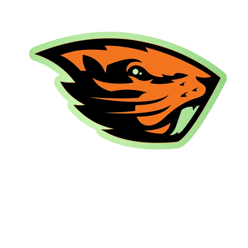Oregon State Beavers - Image 2 - Glow in the Dark Vinyl Decal - Custom Size