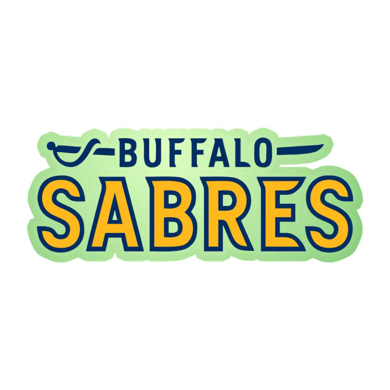 Buffalo Sabres - Name - Glow in the Dark Vinyl Sticker - Custom Size