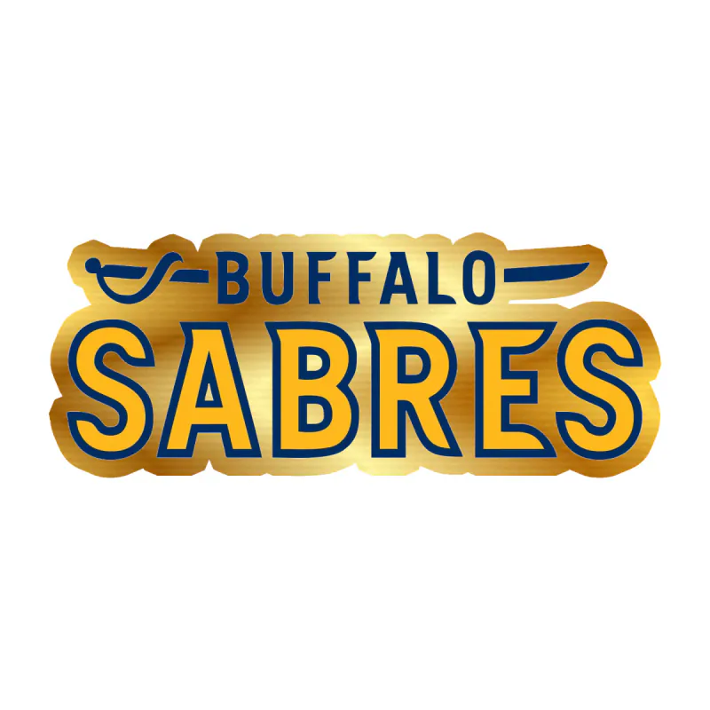 Buffalo Sabres - Name - Gold Chrome Vinyl Sticker - Custom Size