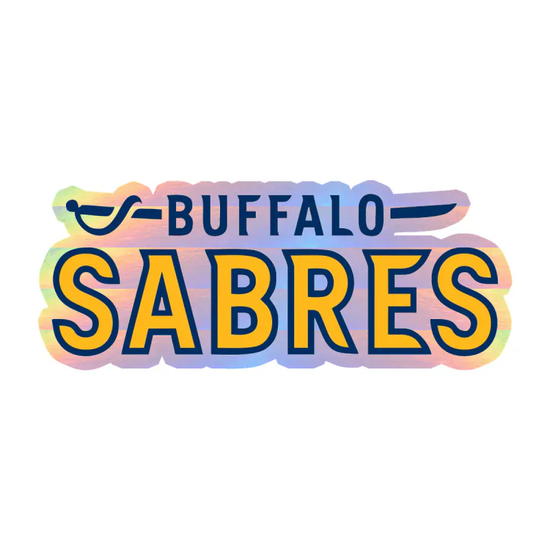 Buffalo Sabres - Name - Holographic Vinyl Sticker - Custom Size