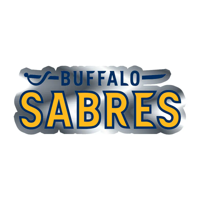 Buffalo Sabres - Name - Silver Chrome Vinyl Sticker - Custom Size
