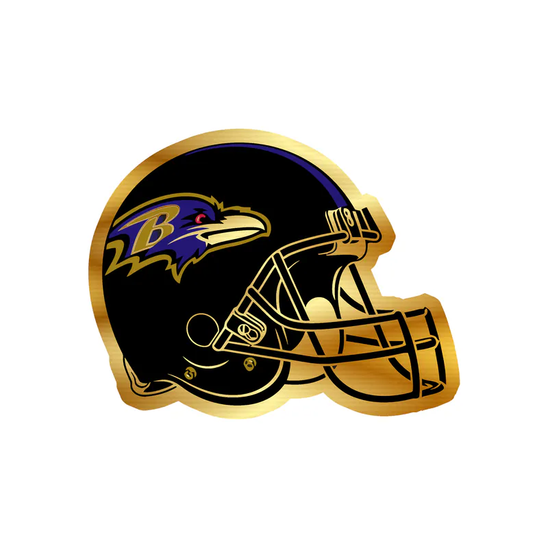 Baltimore Ravens - Image 12 - Gold Chrome Vinyl Sticker - Custom Size