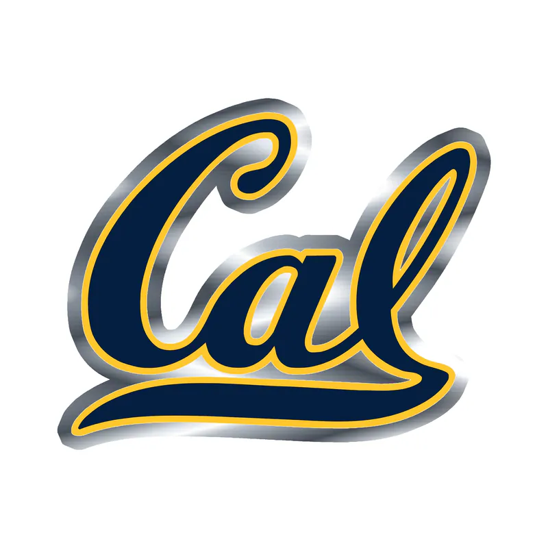 California Golden Bears - Image 1 - Silver Chrome Vinyl Decal - Custom Size