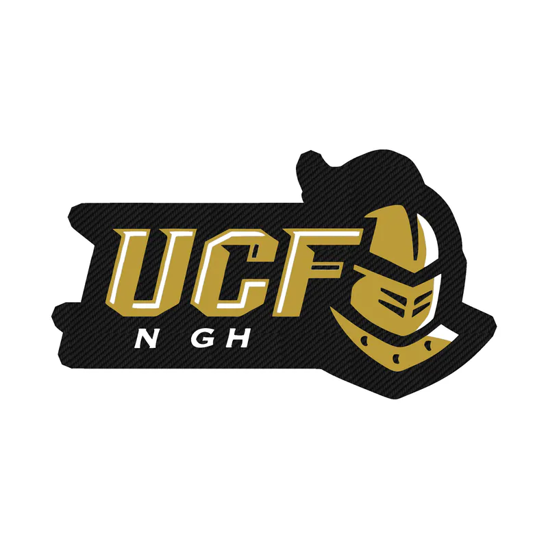 UCF University of Central Florida Knights - Image 2 - Carbon Fiber Vinyl Decal - Custom Size