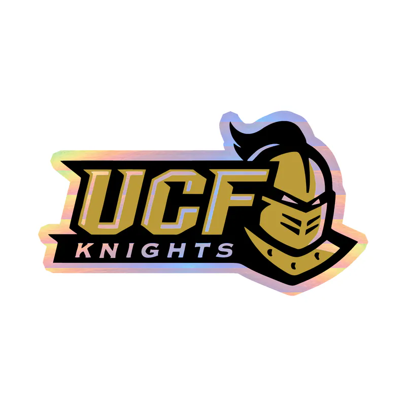 UCF University of Central Florida Knights - Image 2 - Holographic Vinyl Decal - Custom Size