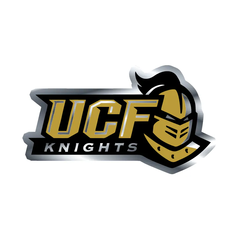UCF University of Central Florida Knights - Image 2 - Silver Chrome Vinyl Decal - Custom Size
