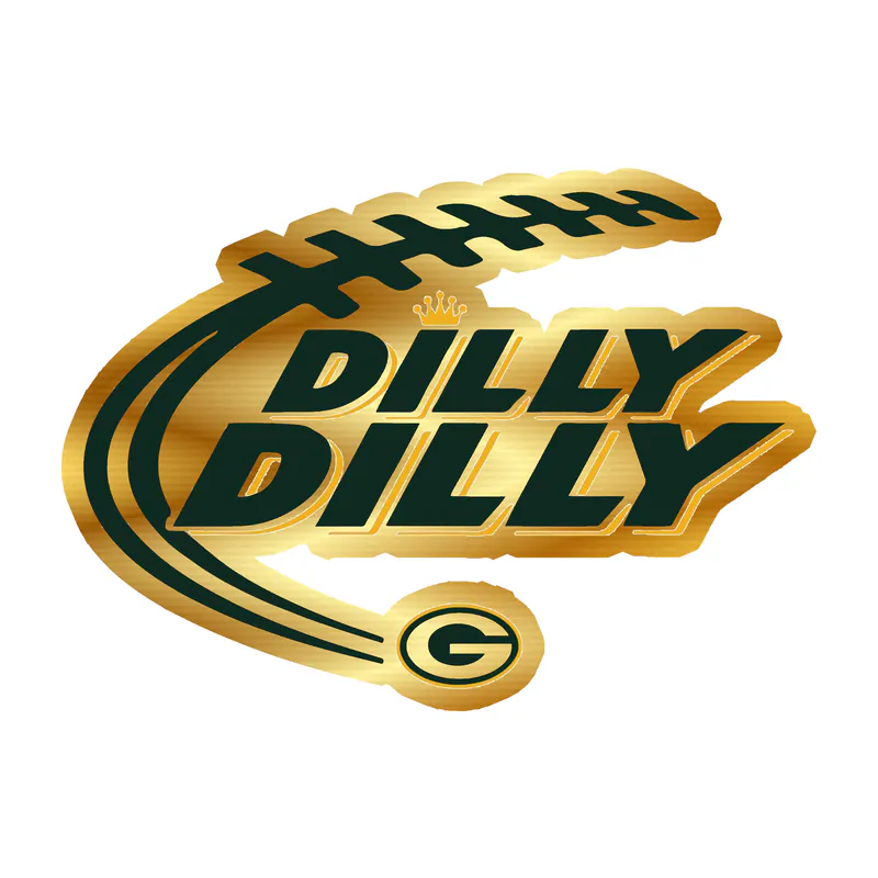 Green Bay Packers - Image 20 - Gold Chrome Vinyl Sticker - Custom Size
