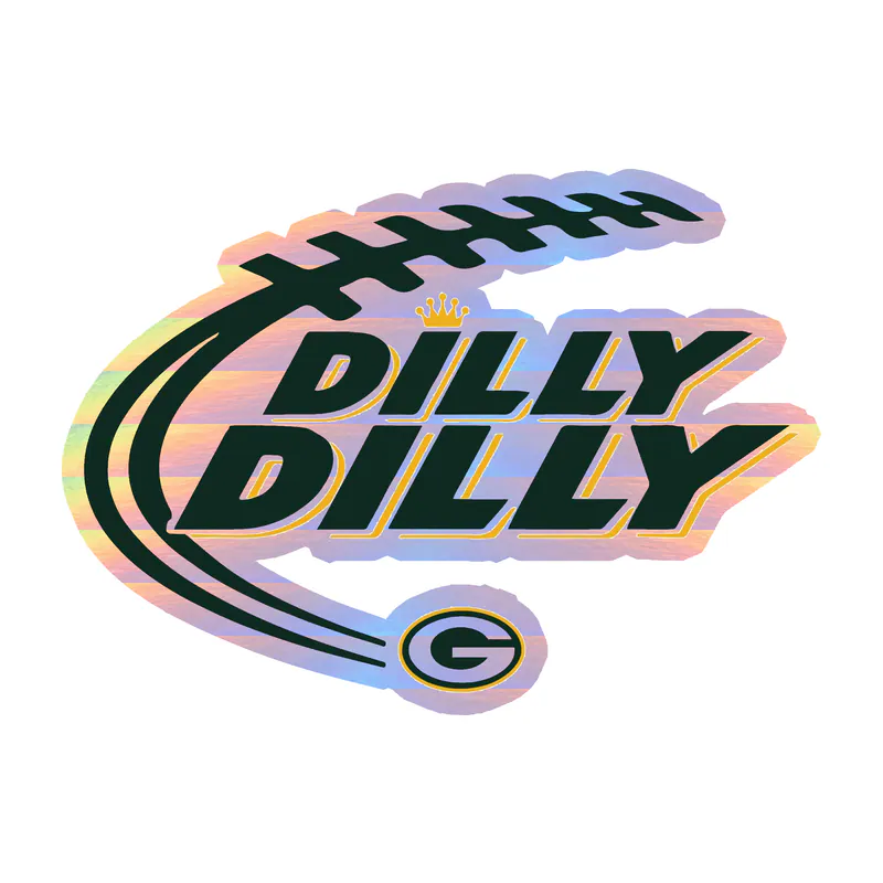 Green Bay Packers - Image 20 - Holographic Vinyl Sticker - Custom Size