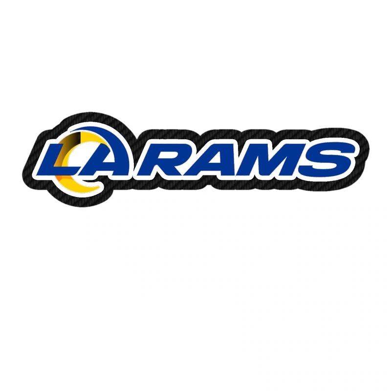 Los Angeles Rams - Image 14 - Carbon Fiber Vinyl Sticker - Custom Size