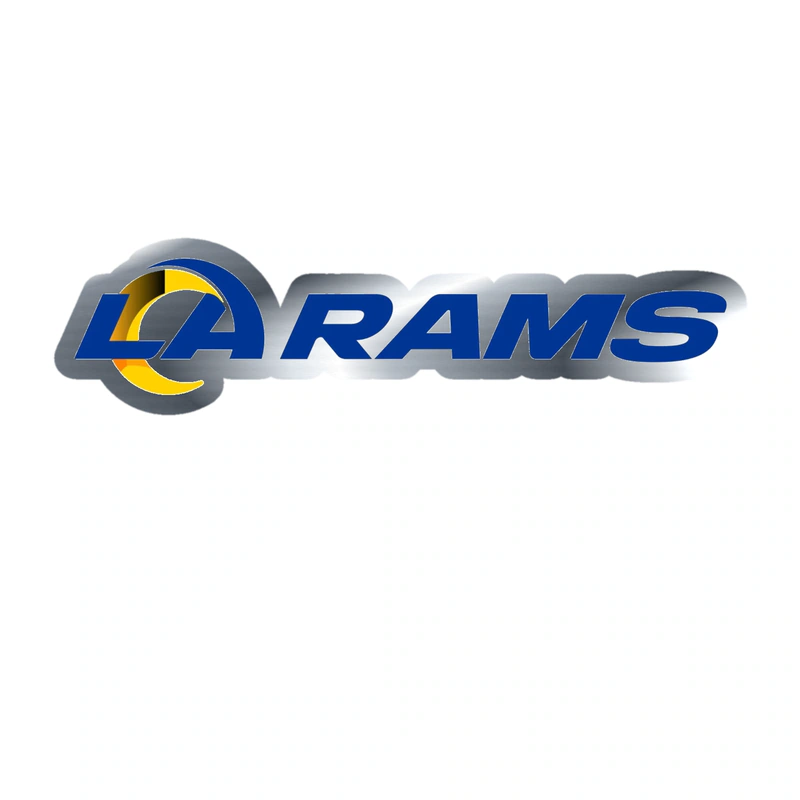 Los Angeles Rams - Image 14 - Silver Chrome Vinyl Sticker - Custom Size