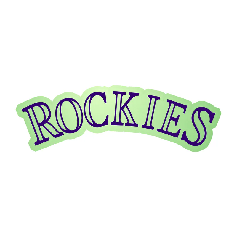 Colorado Rockies - Rockies - Glow in the Dark Vinyl Sticker - Custom Size