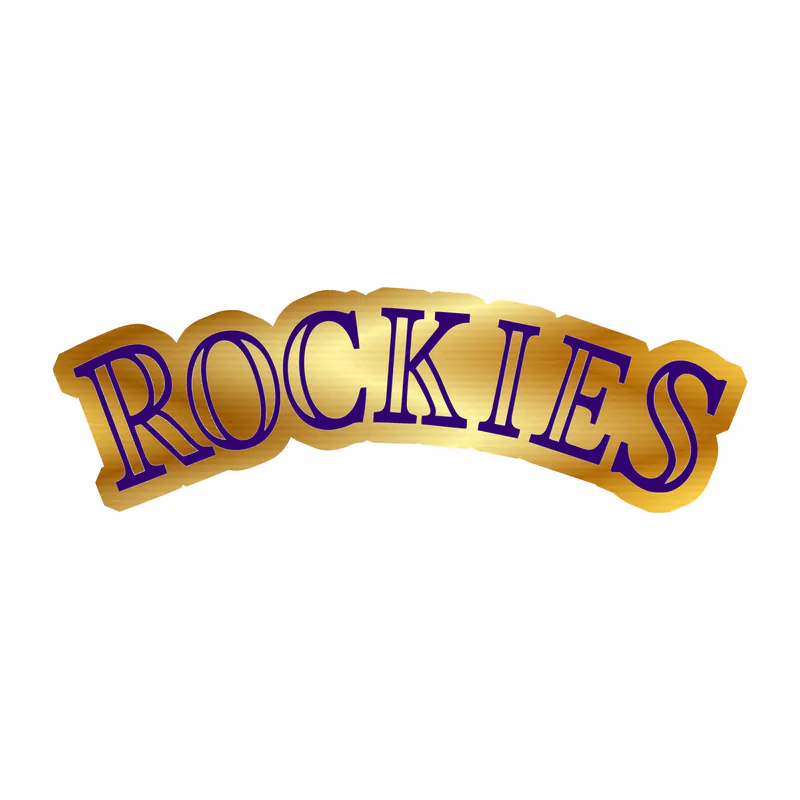 Colorado Rockies - Rockies - Gold Chrome Vinyl Sticker - Custom Size