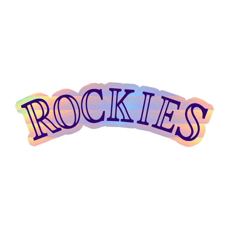 Colorado Rockies - Rockies - Holographic Vinyl Sticker - Custom Size