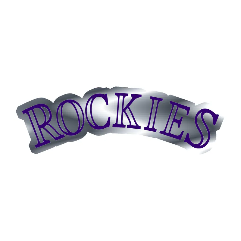 Colorado Rockies - Rockies - Silver Chrome Vinyl Sticker - Custom Size