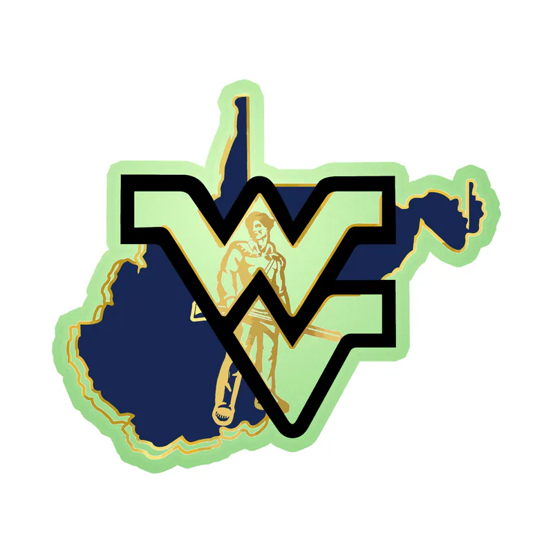 West Virginia Mountaineers - Image 2 - Glow in the Dark Vinyl Decal - Custom Size