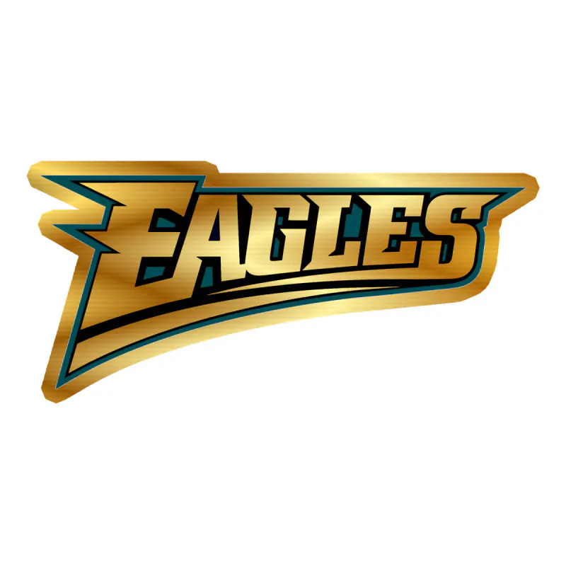 Philadelphia Eagles - Image 4 - Gold Chrome Vinyl Sticker - Custom Size