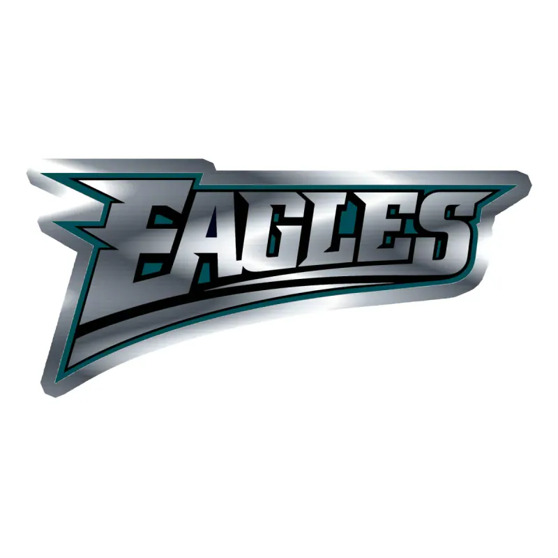 Philadelphia Eagles - Image 4 - Silver Chrome Vinyl Sticker - Custom Size