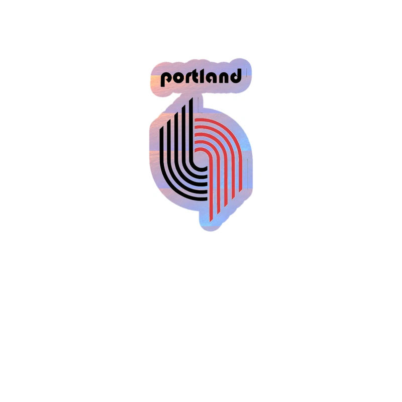 Portland Trail Blazers - Image 5 - Holographic Vinyl Sticker - Custom Size