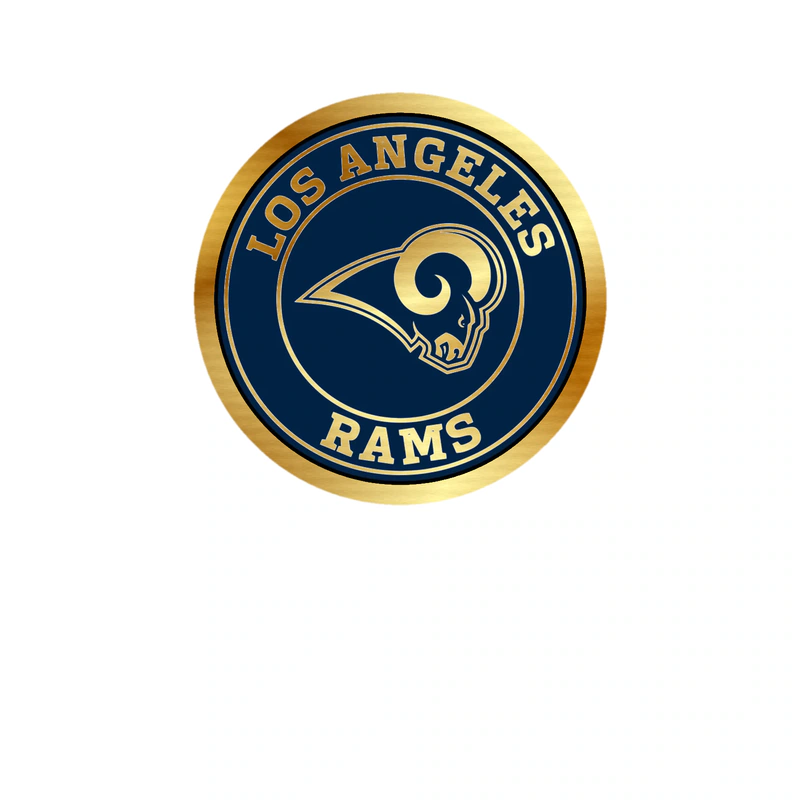 Los Angeles Rams - Image 5 - Gold Chrome Vinyl Sticker - Custom Size