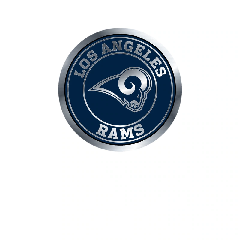Los Angeles Rams - Image 5 - Silver Chrome Vinyl Sticker - Custom Size